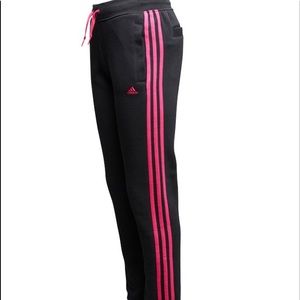 ADDIDAS pink strip track pants